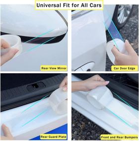 img 2 attached to Universal Clear Car Door Edge Guard - Protection Film Anti-Collision - Fit for Most Cars - 0.8in x 16ft (2cm x 5m) Transparent Door Sill Protector