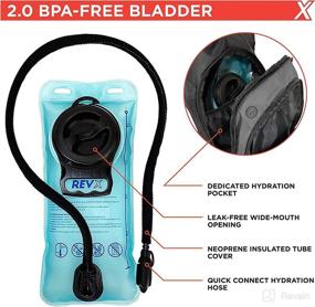 img 1 attached to RevX Thermal Hydration Backpack with 2L BPA Free Bladder - Keep Liquids Cool for Hours - Perfect for Hiking, OCR, Cycling, Camping, MTB