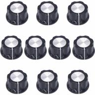 upgrade your electronics with taiss silver tone rotary knobs for 6mm shaft - set of 10 logo