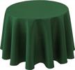 biscaynebay textured fabric round tablecloths 70 inches in diameter, hunter green water resistant spill proof tablecloths for dining, kitchen, wedding, parties. etc. machine washable logo