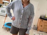 img 1 attached to Women'S AlvaQ Lightweight Lace Crochet Cardigan Sweater Kimono Jacket review by Billy Dotie