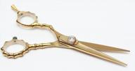 revolutionize your haircut with dreamcut's gold titanium coated left-handed razor scissors! logo