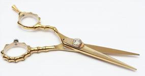 img 4 attached to Revolutionize Your Haircut With DreamCut'S Gold Titanium Coated Left-Handed Razor Scissors!