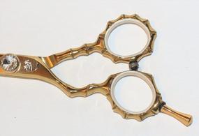 img 3 attached to Revolutionize Your Haircut With DreamCut'S Gold Titanium Coated Left-Handed Razor Scissors!