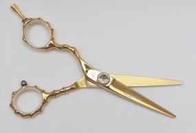 img 2 attached to Revolutionize Your Haircut With DreamCut'S Gold Titanium Coated Left-Handed Razor Scissors!