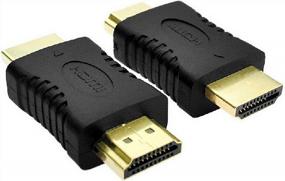 img 4 attached to ANRANK AK1913HD 19 Pin HDMI Male To HDMI Male Adapter Coupler For HDTV (2 Pack)
