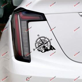 img 3 attached to 🏞️ 6'' Black Off-Road Decal Sticker: Compass Mountain Car Vinyl for Chevy Jeep Ford - 4X4 Performance Upgrade!