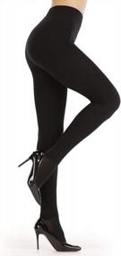 img 2 attached to Warm & Cozy Winter Tights: ARRUSA Fleece Lined Opaque Control Top Pantyhose For Women