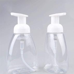 img 4 attached to Set of 2 Foaming Liquid Soap Dispensers with White Pumps - Empty Plastic Pump Bottles, 8.5oz / 250ml Capacity - Ideal for Liquid Soap, Dish Soap, Body Wash, and More