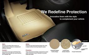 img 1 attached to 3D MAXpider Complete Set Custom Fit All-Weather Floor Mat For Select Chevrolet Cruze Models - Kagu Rubber (Tan)