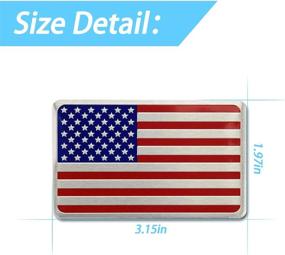 img 3 attached to 3D Aluminum Alloy American US Flag Decal