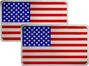 img 4 attached to 3D Aluminum Alloy American US Flag Decal