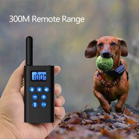 img 3 attached to 🐶 Rechargeable Dog Training Collar with Remote - Long Range 330 Yards Waterproof Shock Collar for Small, Medium & Large Dogs - 3 Training Modes: Beep, Vibration, Shock