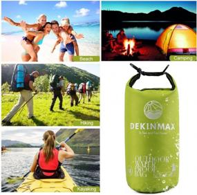 img 3 attached to DEKINMAX Dry Bag, Floating Waterproof Bag 2L/3L/5L/10L, Roll Top Sack Shoulder Straps Bag For Tubing Trip, Boating, Floating, Camping, Kayaking, Swimming, Beach, Waterpark