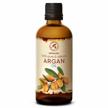 organic aromatika argan oil 3.4oz - pure moroccan kernel oil for hair & face - cold pressed 100% natural treatment logo
