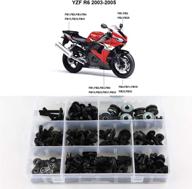 🛠️ комплект крепежа xitomer для обтекателей yzf-r6 2003-2005 и yzf-r6s 2006-2009 (матовый черный) логотип