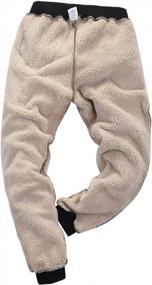 img 2 attached to Yeokou Mens Winter Warm Sherpa Lined Active Thermal Jogger Fleece Sweatpants Pant
