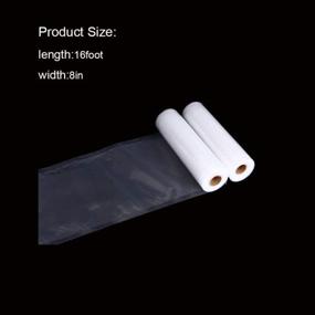 img 1 attached to Commercial Grade Vacuum Sealer Bags - Textured Rolls For Food Saver, Great For Vacuum Storage, Meal Prep, Sous Vide And Foodsaver, 2 Rolls (8InX16Ft) Of High-Quality Vac Seal Bags For Food