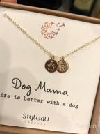 img 1 attached to 🐾 Personalized Dog Lovers Necklace: Paw Print & Initial Pendant in 14k Gold Filled - Perfect Dog Mom Gifts by StyledU review by Cynthia Cooper