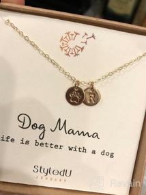 img 5 attached to 🐾 Personalized Dog Lovers Necklace: Paw Print & Initial Pendant in 14k Gold Filled - Perfect Dog Mom Gifts by StyledU