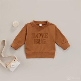 img 3 attached to 👶 Adorable Long Sleeve Baby Girl Sweatshirt for Spring/Fall - Perfect Valentine's Day Outfit