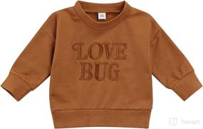 img 4 attached to 👶 Adorable Long Sleeve Baby Girl Sweatshirt for Spring/Fall - Perfect Valentine's Day Outfit