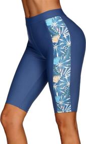 img 1 attached to Ekouaer Swimming Leggings Waistband Boardshort Women's Clothing - Swimsuits & Cover Ups