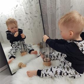 img 3 attached to Adorable Animal Style Toddler Boys' Long Sleeve Hoodie Tops And Sweatsuit Pants Outfit Set