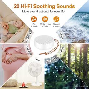 img 2 attached to KIPCUSH Sleep Sound Machine: Rechargeable White Noise Machine with 20 Natural Soothing Sounds – Ideal for Babies & Adults | Portable & Suitable for Wired Headphones | Timer Feature | (White)