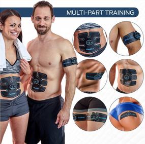 img 2 attached to Rechargeable Wireless EMS Massager - FDA Cleared Abs Stimulator Muscle Toner For Effective Bodybuilding And Abdominal, Arm & Leg Training With Three Powerful Motors - Perfect For Men And Women