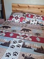 img 1 attached to Lodge Bedding Set King Size Rustic Cabin Quilts Lightweight Reversible Moose Bear Bedspread Coverlet All Season Country Forest Bedding Decor review by Elizabeth Gonzalez