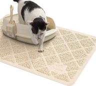 🐾 niubya premium cat litter mat: non-slip, waterproof backing, soft on kitty paws, easy to clean, traps litter from box logo