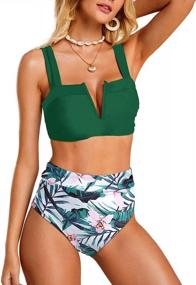 img 3 attached to 👙 Stylish Leopard Printed Swimwear for Women's Clothing: Tutorutor Waisted Swimsuits & Cover Ups