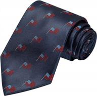 show your patriotic spirit with kissties 100% silk usa necktie - perfect for 4th of july celebrations! logo