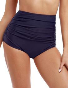 img 4 attached to Firpearl Womens Ruched Bikini Bottom Women's Clothing at Swimsuits & Cover Ups