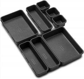 img 4 attached to 🗃️ Made Smart Value 8-Piece Granite Interlocking Bin Pack, VALUE COLLECTION: Customizable Multi-Purpose Storage, Durable, Easy to Clean, BPA-Free