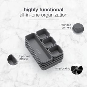 img 1 attached to 🗃️ Made Smart Value 8-Piece Granite Interlocking Bin Pack, VALUE COLLECTION: Customizable Multi-Purpose Storage, Durable, Easy to Clean, BPA-Free