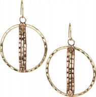 stylish handcrafted hoop earrings in mixed metal for women logo