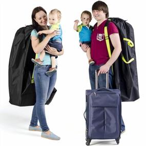 img 1 attached to Travel Stress-Free With The V VOLKGO Double Stroller Bag- Perfect For Airplane & Car Seat Travel!