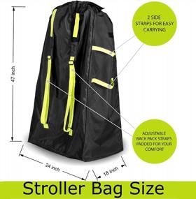 img 3 attached to Travel Stress-Free With The V VOLKGO Double Stroller Bag- Perfect For Airplane & Car Seat Travel!