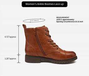 img 3 attached to Fashionable And Comfortable Women'S Ankle Boots With Low Heel: Vepose Lace Up Booties