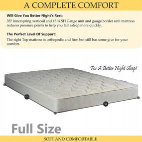 img 1 attached to Full Size Greaton Innerspring Mattress With Tight Top, Firmness, And Accompanying 4-Inch Split Metal Box Spring/Foundation Set Including Frame