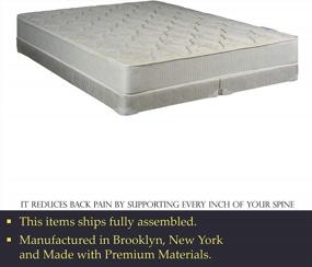 img 2 attached to Full Size Greaton Innerspring Mattress With Tight Top, Firmness, And Accompanying 4-Inch Split Metal Box Spring/Foundation Set Including Frame