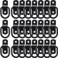 🔒 premium 24 piece stainless steel d-ring tie down kit for trailer & trucks – 700 lbs load capacity – reliable ratchet strap support – easy mounting – black finish logo