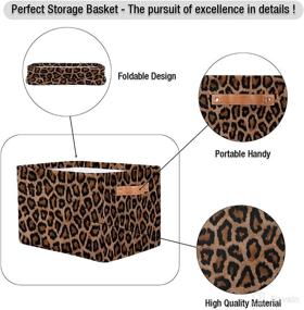 img 2 attached to Leopard Storage Foldable Organizer Collapsible