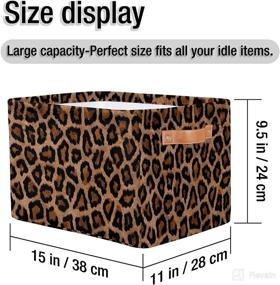 img 3 attached to Leopard Storage Foldable Organizer Collapsible