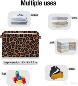 img 1 attached to Leopard Storage Foldable Organizer Collapsible