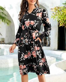 img 3 attached to Women'S Retro Boho Pockets Midi Dress: Chang Yun Floral Summer Dresses For Weddings & Guests