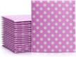 fuxury kraft bubble mailers 8.5x12 inch 25 pack, strong adhesion padded envelopes #2 ,self seal bubble envelopes, padded mailers，book mailers packaging for small business,pink polka dot 1 logo