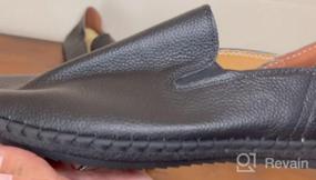 img 5 attached to Men'S Leather Fashion Slip-On Loafers Shoes - Soft Walking Comfort From MITVR!